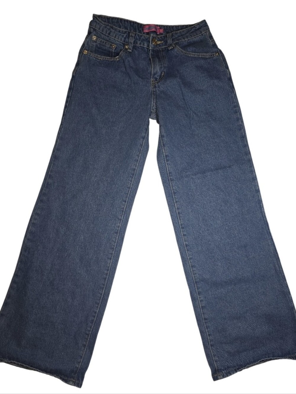 Edikted Women's XS Wide Leg Jeans Blue High Rise Baggy Denim Pants